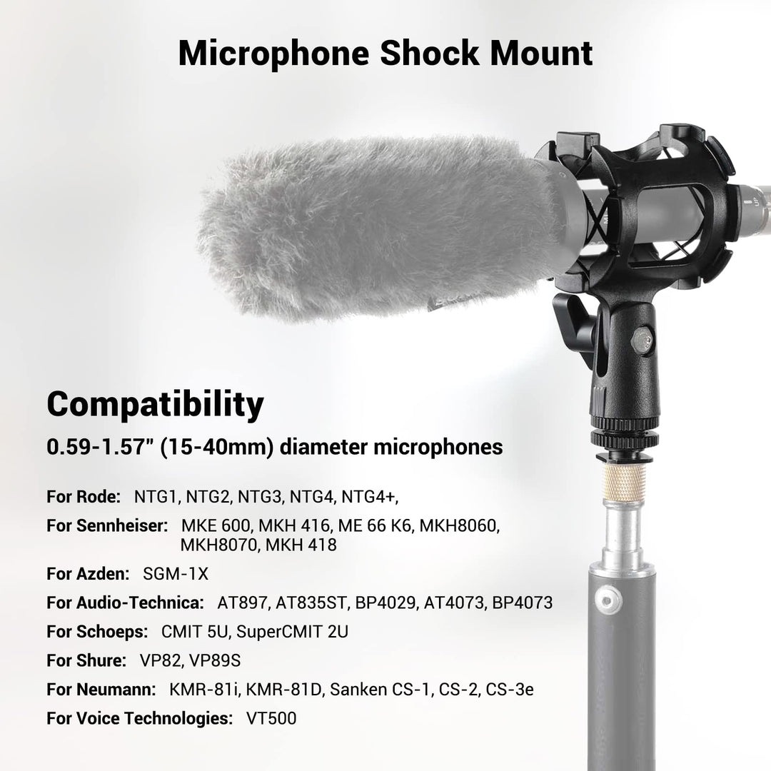 SmallRig Microphone Shock Mount with Cold Shoe Pinch fo
