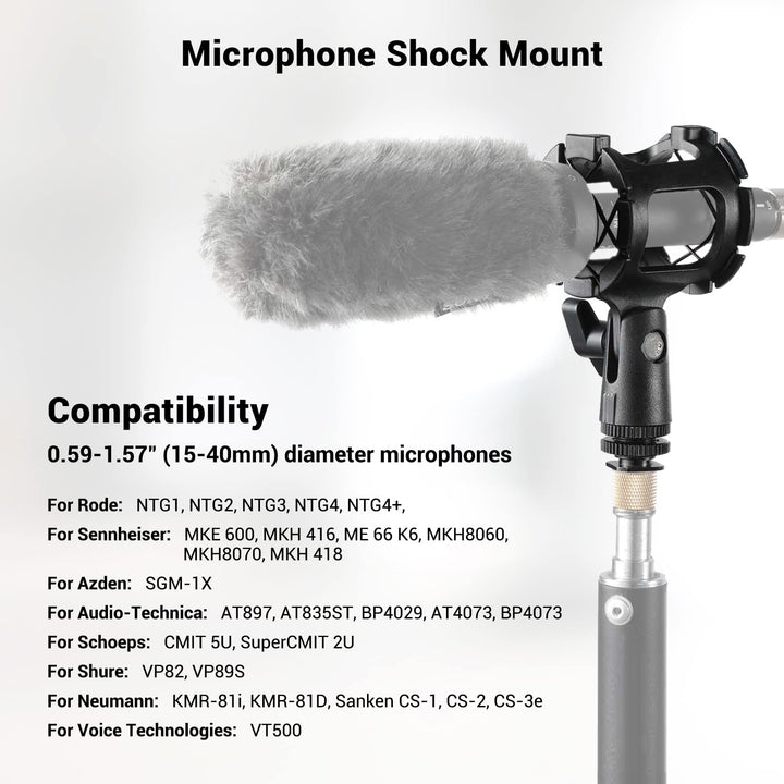 SmallRig Microphone Shock Mount with Cold Shoe Pinch fo