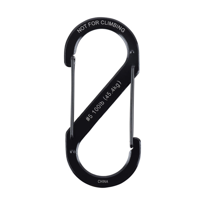 Size-5 S-Biner Dual Carabiner, Stainless-Steel, Black