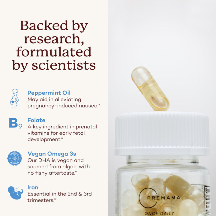 Prenatal Vitamins for Women, Once-Daily Multivitamin Supplement, Includes Folate and DHA, Allergen-Free, 28 Vegan Capsules