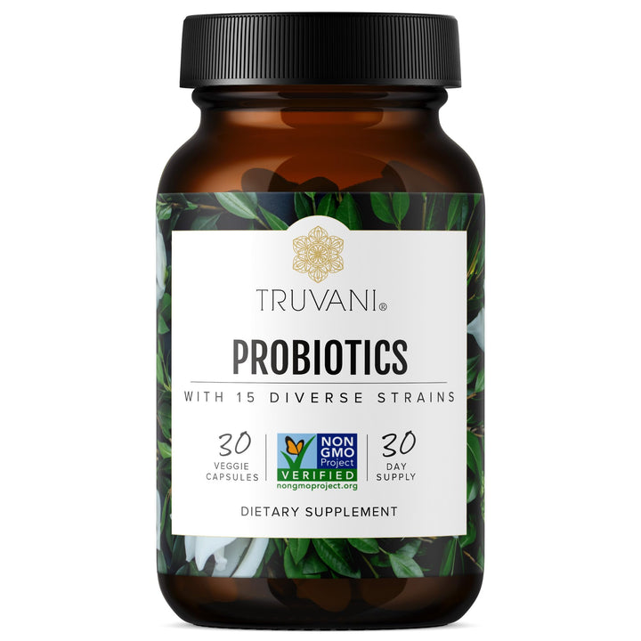 Probiotic Supplement | 30 Servings | 15 Billion CFU | 15 Diverse Strains for Digestive, Immune &amp; Brain Health Support | Shelf-Stable Vegan Capsules | Non-GMO, No Fillers