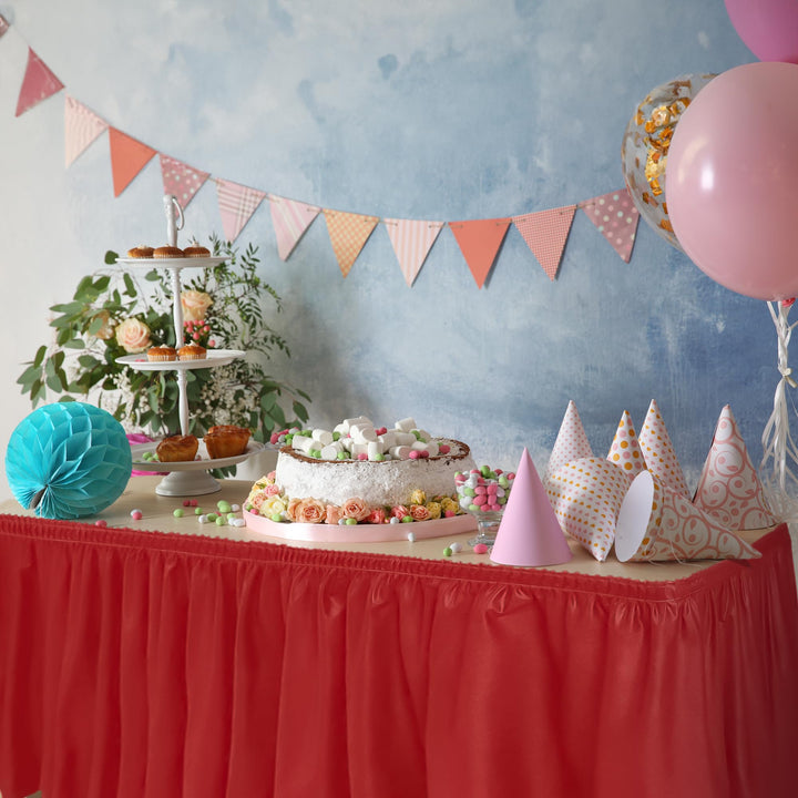 DecorRack Table Skirt, 29 in x 14 ft -BPA Free- Plastic
