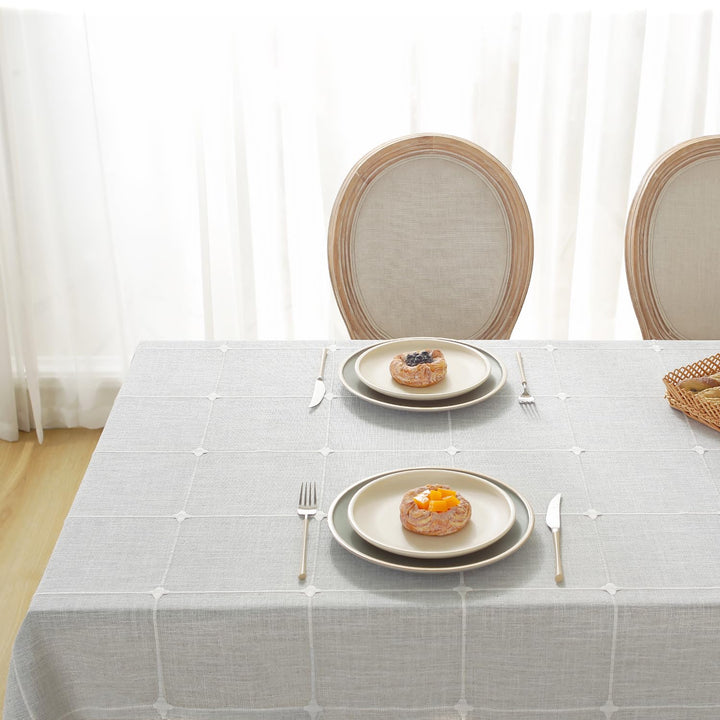 Laolitou Rustic Tablecloth Cotton Linen Waterproof Burl