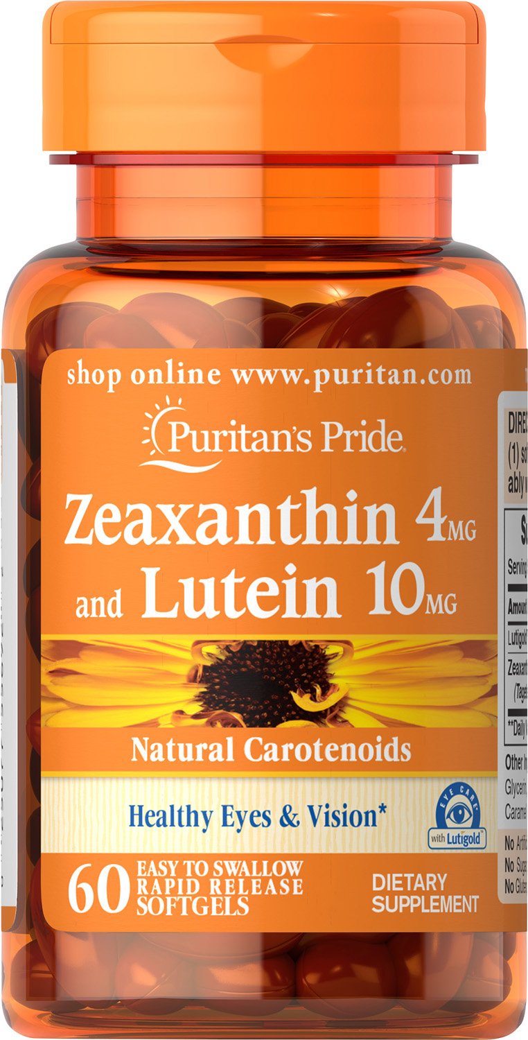 Puritan's Pride Zeaxanthin 4mg with Lutigold™ Lutei