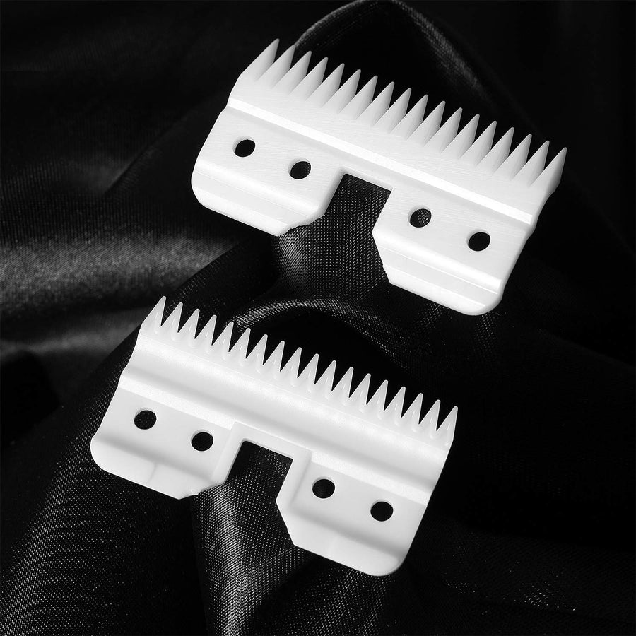 2pcs Fast Feed Ceramic Blades for Oster Fast Feed Clipper Oster A5 Grooming Clippers Ceramic Clipper Movable Blade