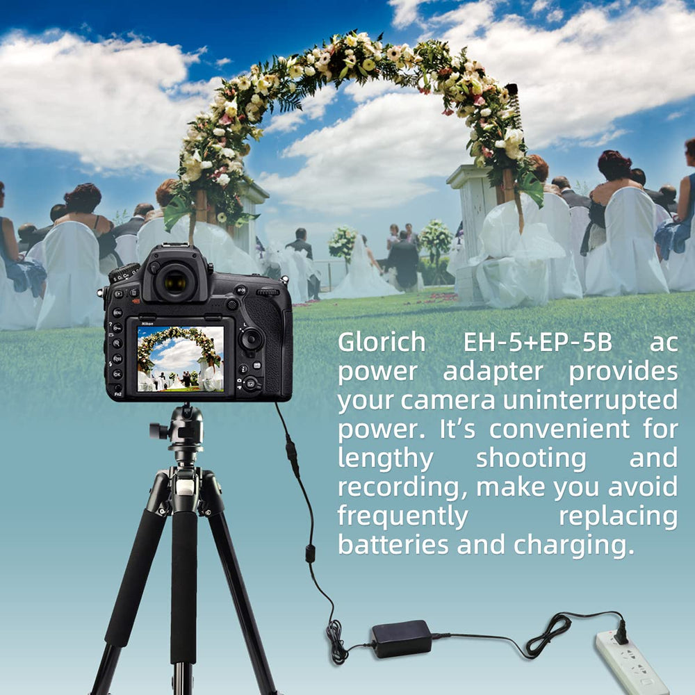 Glorich EP-5B DC Coupler EN-EL15 EN-EL15a Dummy Battery
