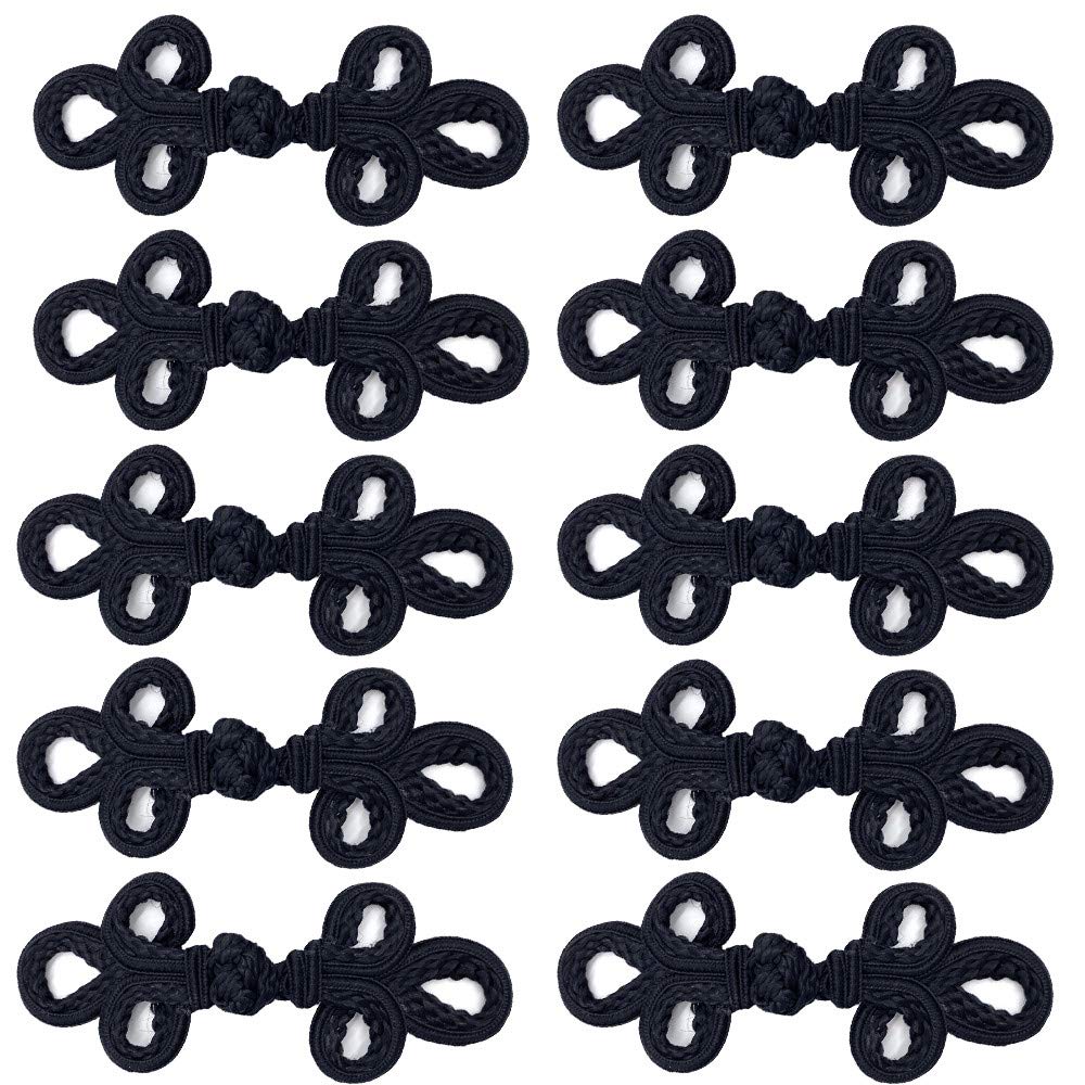 EvaGO 10 Pairs Chinese Knots Frog Buttons Closure Sewin