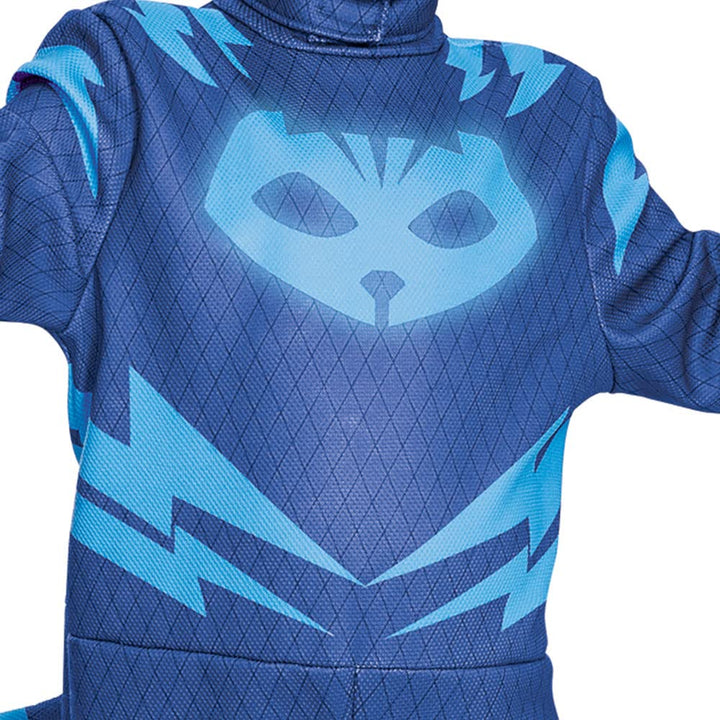 Catboy Deluxe Toddler PJ Masks Costume, Large/4-6 Blue