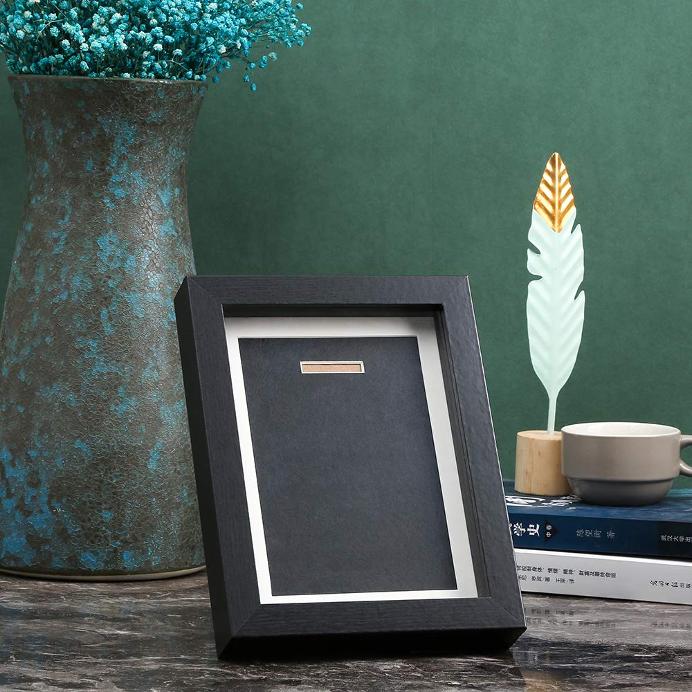 Medal Display Shadow Box - Single Medal Display case - Perfect Medal Display for Runners, Marathon, Race Winner,Soccer, Football, Gymnastics &amp; All Sports (Black, 6x8)