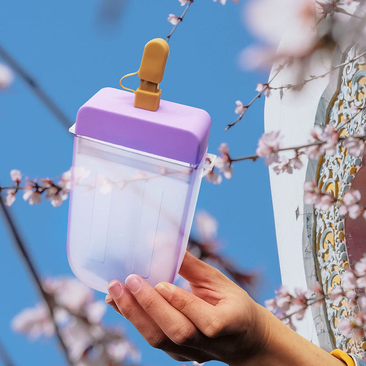AGUDOU Cute Water Bottles with Straw, Sports Popsicle W