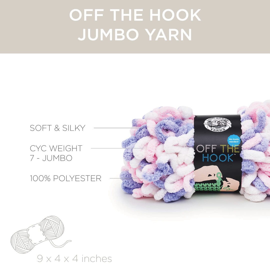 Off the Hook Yarn, Bulky No-Needle Craft Yarn for Crocheting, Hand-Knitting Yarn, 1-Pack, Unicorn