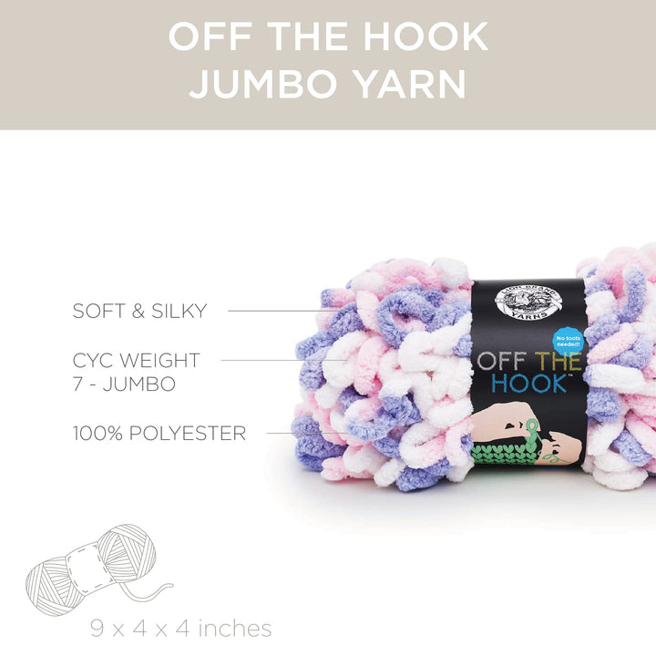 Off the Hook Yarn, Bulky No-Needle Craft Yarn for Crocheting, Hand-Knitting Yarn, 1-Pack, Unicorn