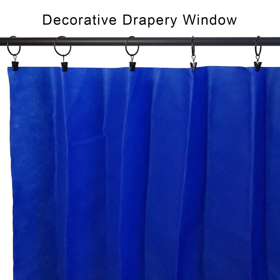 AMZSEVEN 40 Pack Curtain Rings with Clips, Drapery Clip