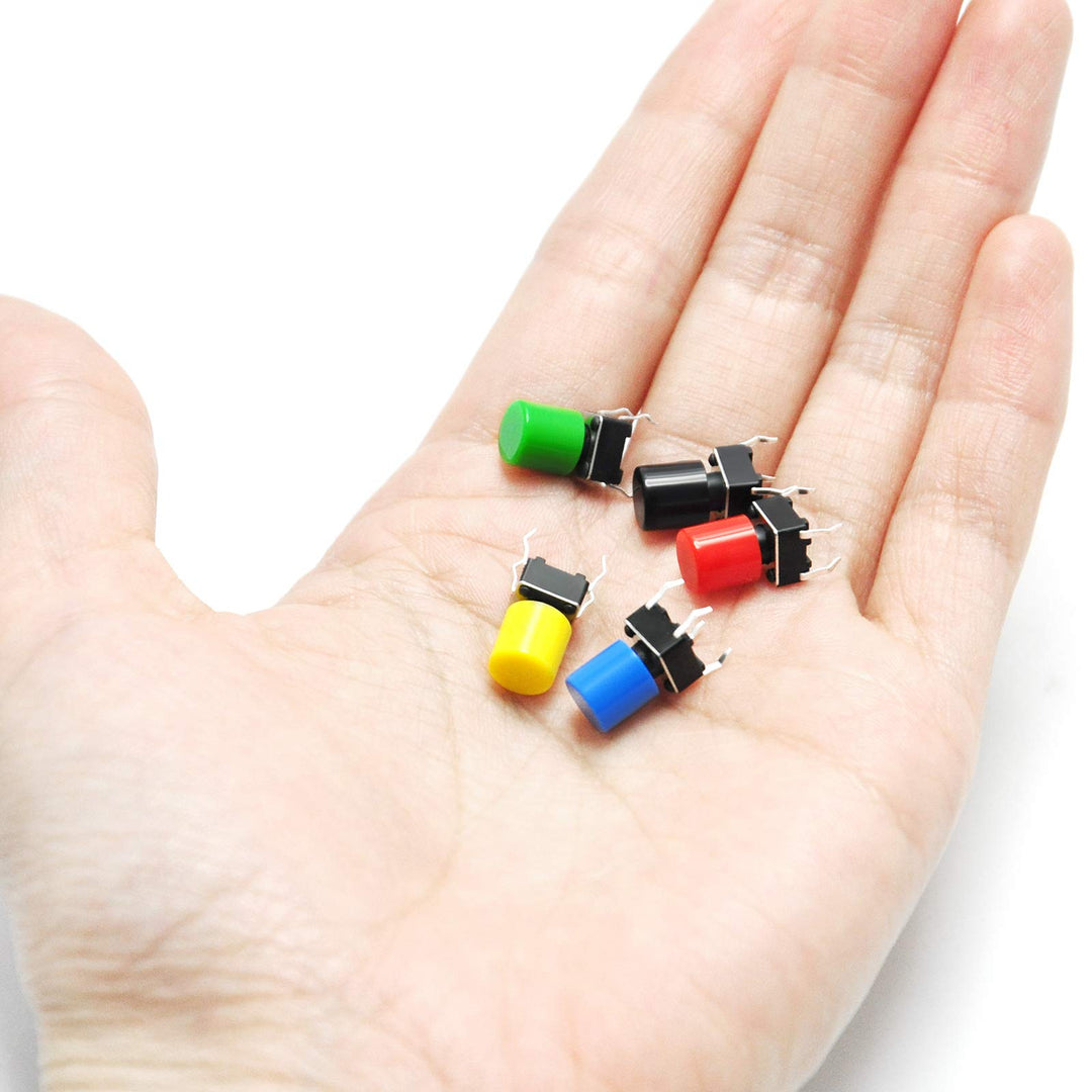 Gikfun 50Pcs 6x6x9mm Tact Tactile Push Button Momentary