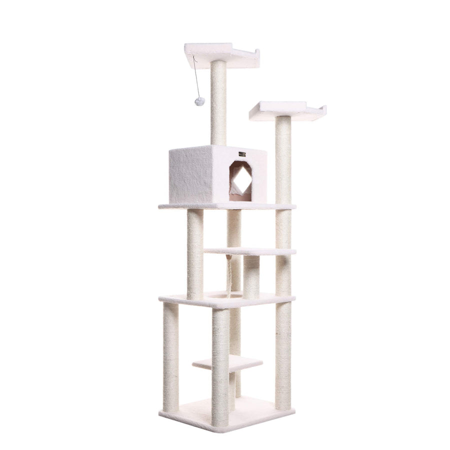 Cat Tree Model B7801, Alabaster, 32(L)X27(W)X78(H)