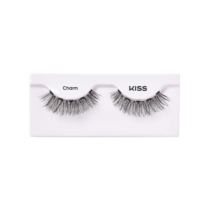 Magnetic False Eyelashes, &#39;Charm&#39;, 12 mm, Includes 1 Pair Of Magnetic Lashes, Contact Lens Friendly, Easy to Apply, Reusable Strip Lashes