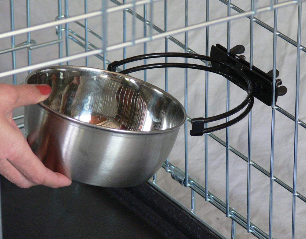 Snap'y Fit Stainless Steel Food Bowl/Pet Bowl, 1 qt. for Dogs & Cats