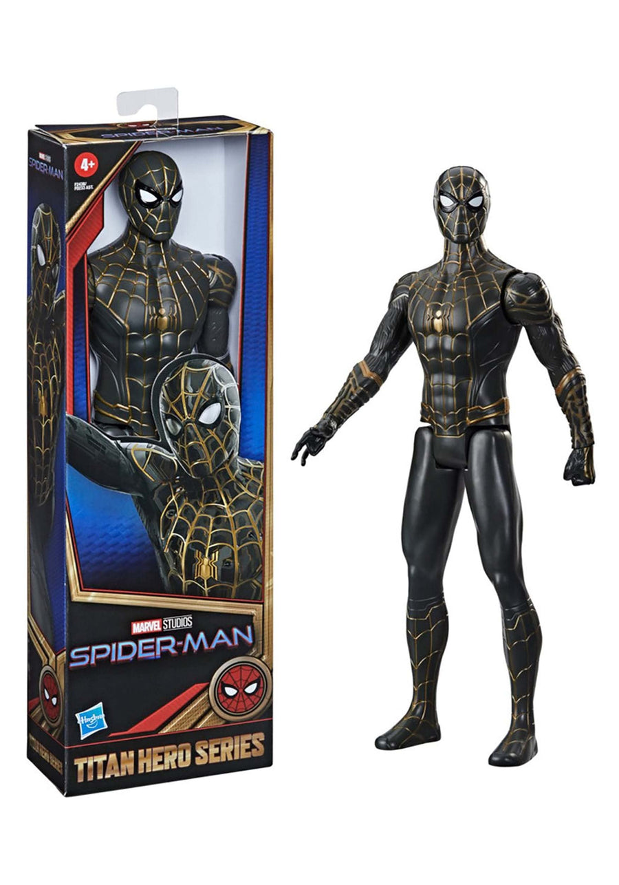 Marvel Titan Hero Series 12-Inch Black and Gold Suit Action Figure Toy, Inspired Movie, for Kids Ages 4 and Up