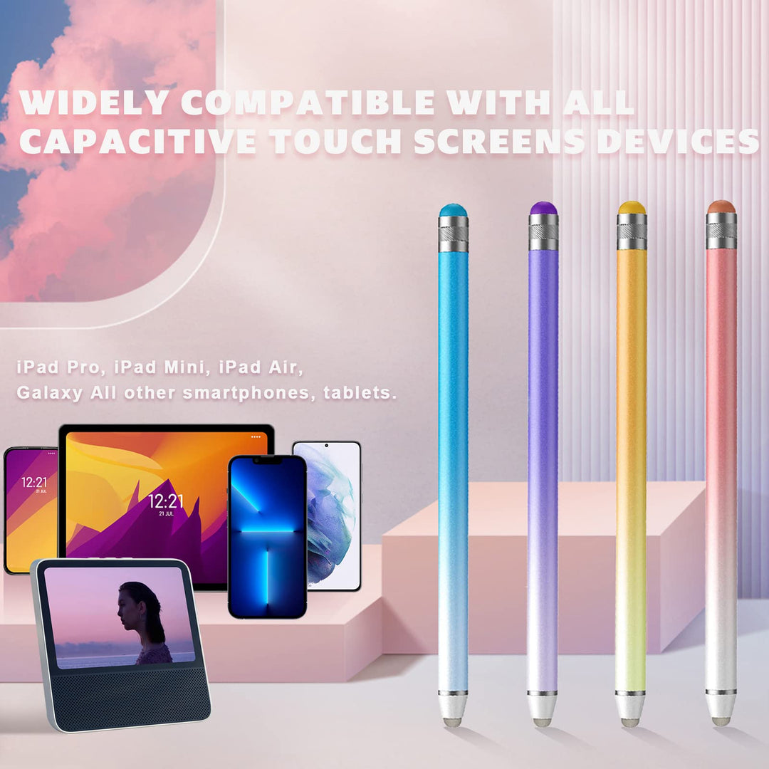 Stylus Pens for Touch Screens (4 Pcs), Sensitivity Capacitive Stylus 2 in 1 Touch Screen Pen with 12 Extra Replaceable Tips for iPad iPhone Tablets Samsung Galaxy All Universal Touch Devices