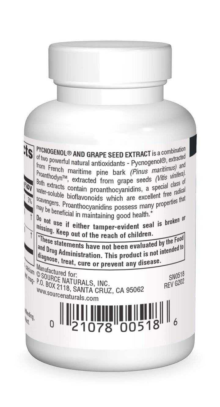 Source Naturals Pycnogenol &amp; Grape Seed Extract