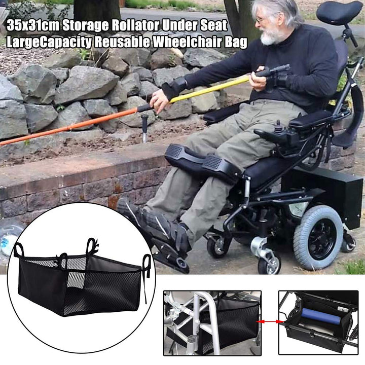 Wheelchair Bag, Rollator Seat Bag, Wheelchair Storage B