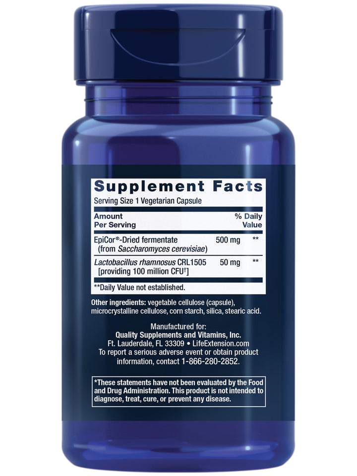 Life Extension FLORASSIST® Immune & Nasal Defense, L. rhamnosus CRL1505, Immune Response, Healthy Nasal Airflow, Seasonal Support, Gluten-Free, Non-GMO, 1 Daily, Vegetarian, 30 Capsules