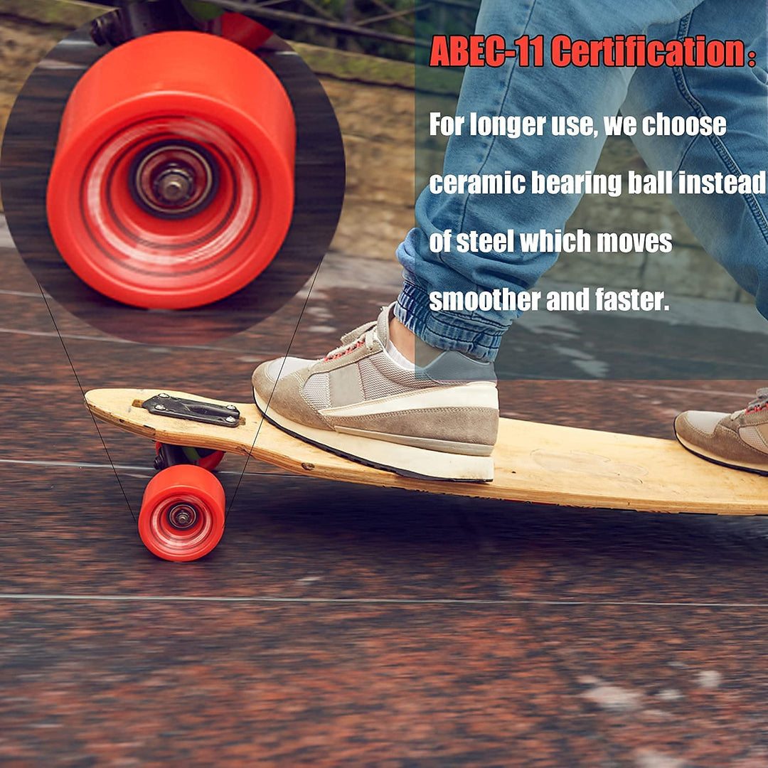 Ceramic Skateboard Bearings High Speed Double Shielded 608 RS ABEC-11 8 Pack Set for Skateboard Trucks Scooters Wheel Roller Skate