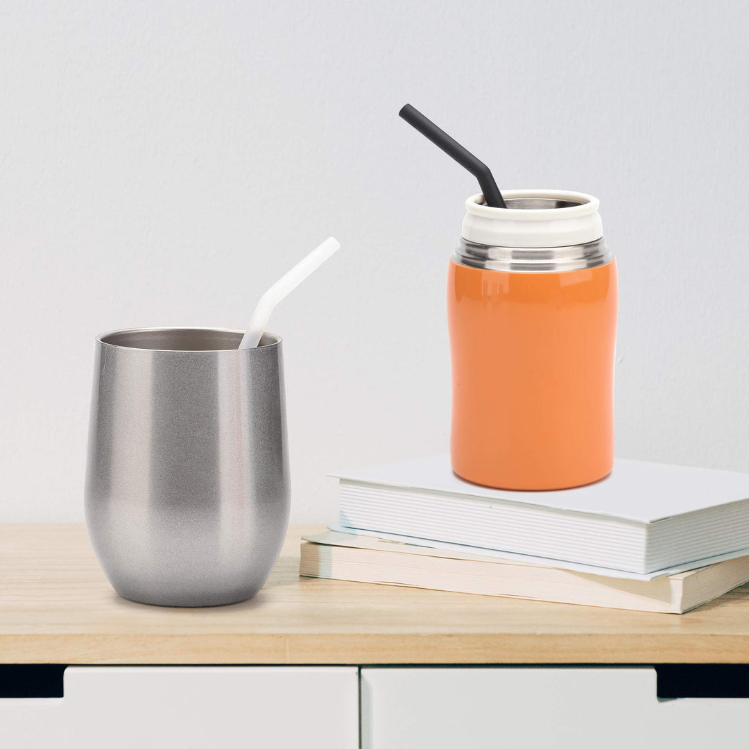 Reusable Clear Silicone Straws for Toddlers &amp; K