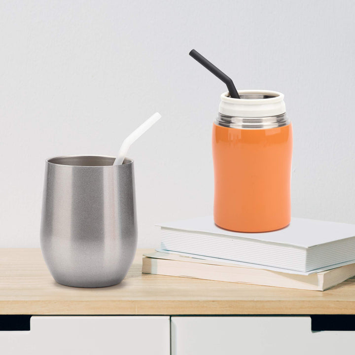 Reusable Clear Silicone Straws for Toddlers &amp; K