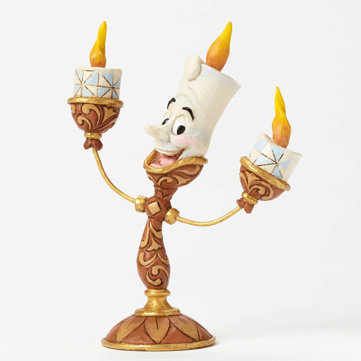 Disney Traditions by Jim Shore “Beauty and the Beast” Lumiere Stone Resin Figurine, 4.75”