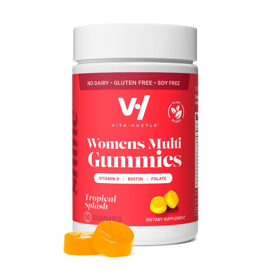 VitaHustle Womens Multivitamin Gummies, Vegan, Biotin, 