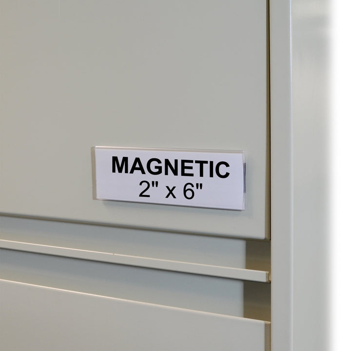 C-line Label Holder for Magnetic Shelf/Bin, 6 by 2-Inch, Clear