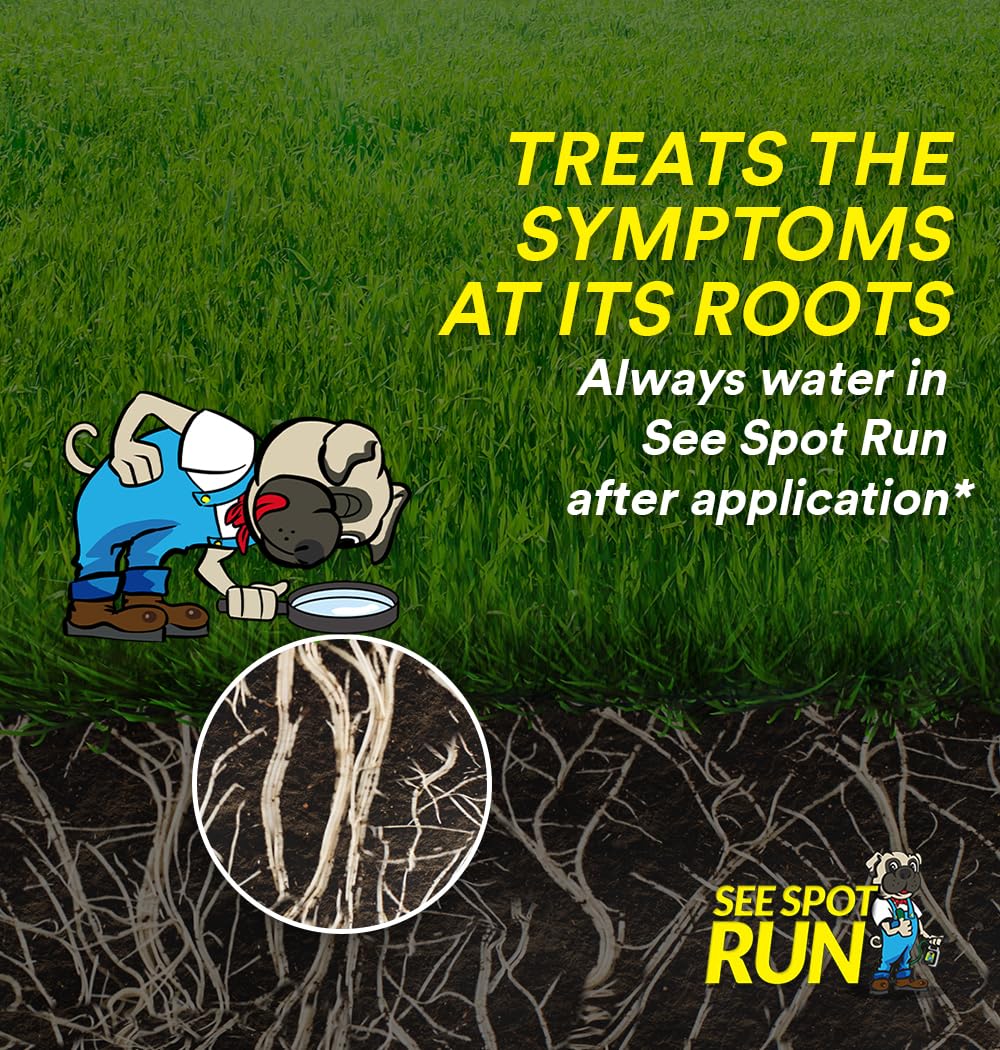 Eliminate Yellow Spots On Your Lawn Caused by Dog Urine | All-Natural, Safe for Pets and Humans | Made in The USA | Ready-to-Mix Gallon (32 oz)