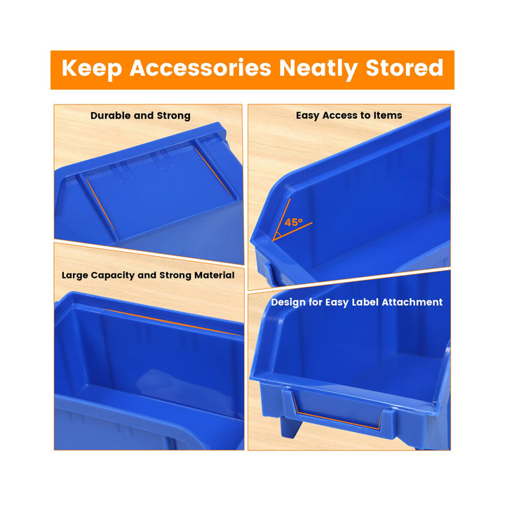 MaxWorks 80694 30-Bin Wall Mount Parts Rack/Storage for your Nuts, Bolts, Screws, Nails, Beads, Buttons, Other Small Parts