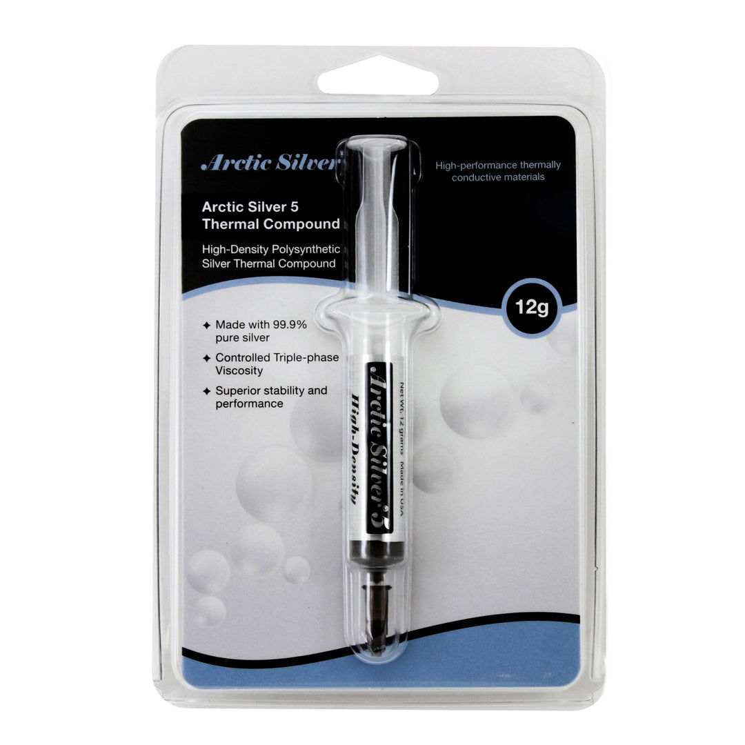 Arctic Silver 12g High-Density Polysynthetic Silver Thermal Cooling Compound (AS5-12G)