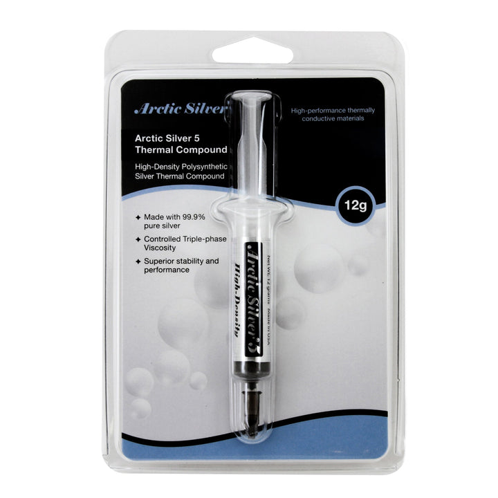 Arctic Silver 12g High-Density Polysynthetic Silver Thermal Cooling Compound (AS5-12G)