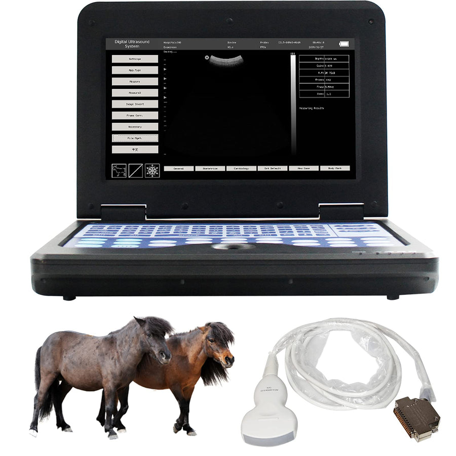Veterinary Portable Ultrasound Scanner For Pregnancy Check On Animals Horse Equine Goat Sheep Dog With 3.5MHz Convex Probe