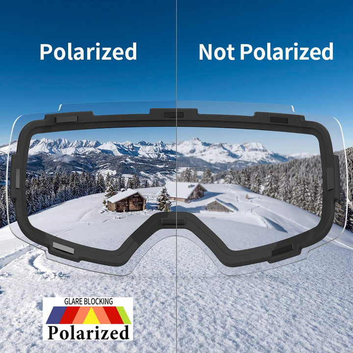 COPOZZ Polarized Adult Ski Goggles Set - M1 Magnetic Le