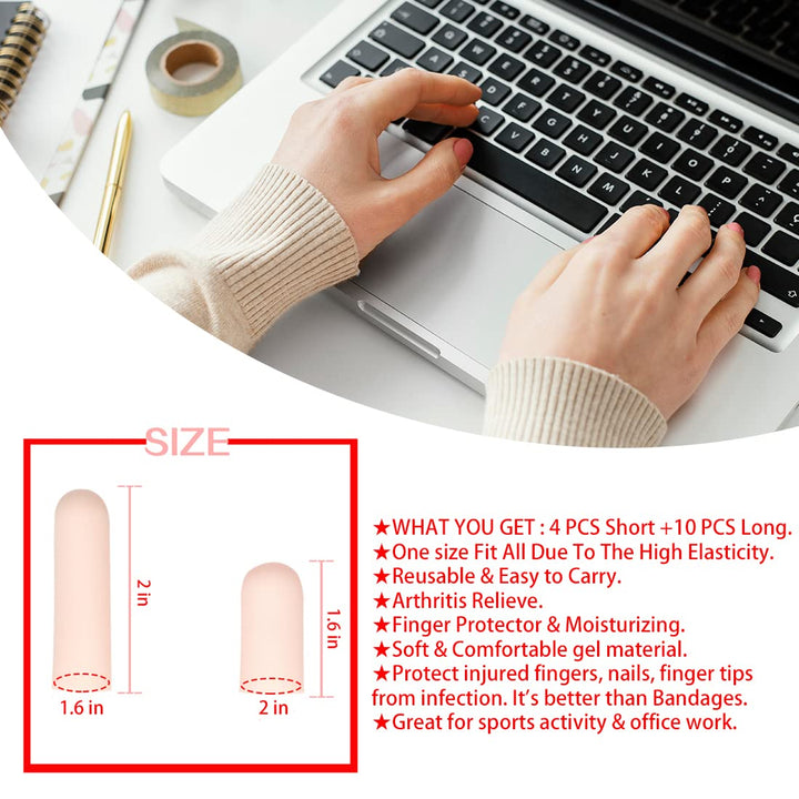 JUMPOW Finger Cots, Gel Finger Protectors, Waterproof F