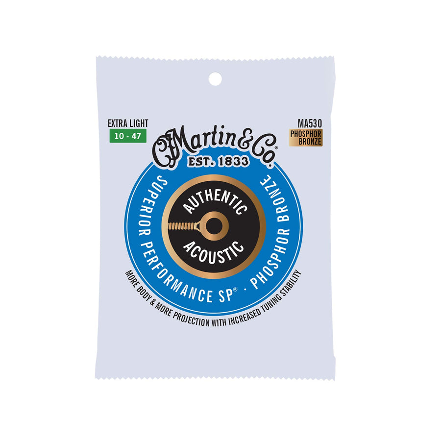Martin Authentic Acoustic Guitar Strings, Superior Perf