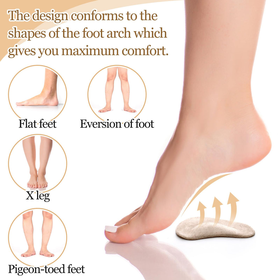 Madholly 6 Pairs Arch Support Gel Insole for Flat Feet,