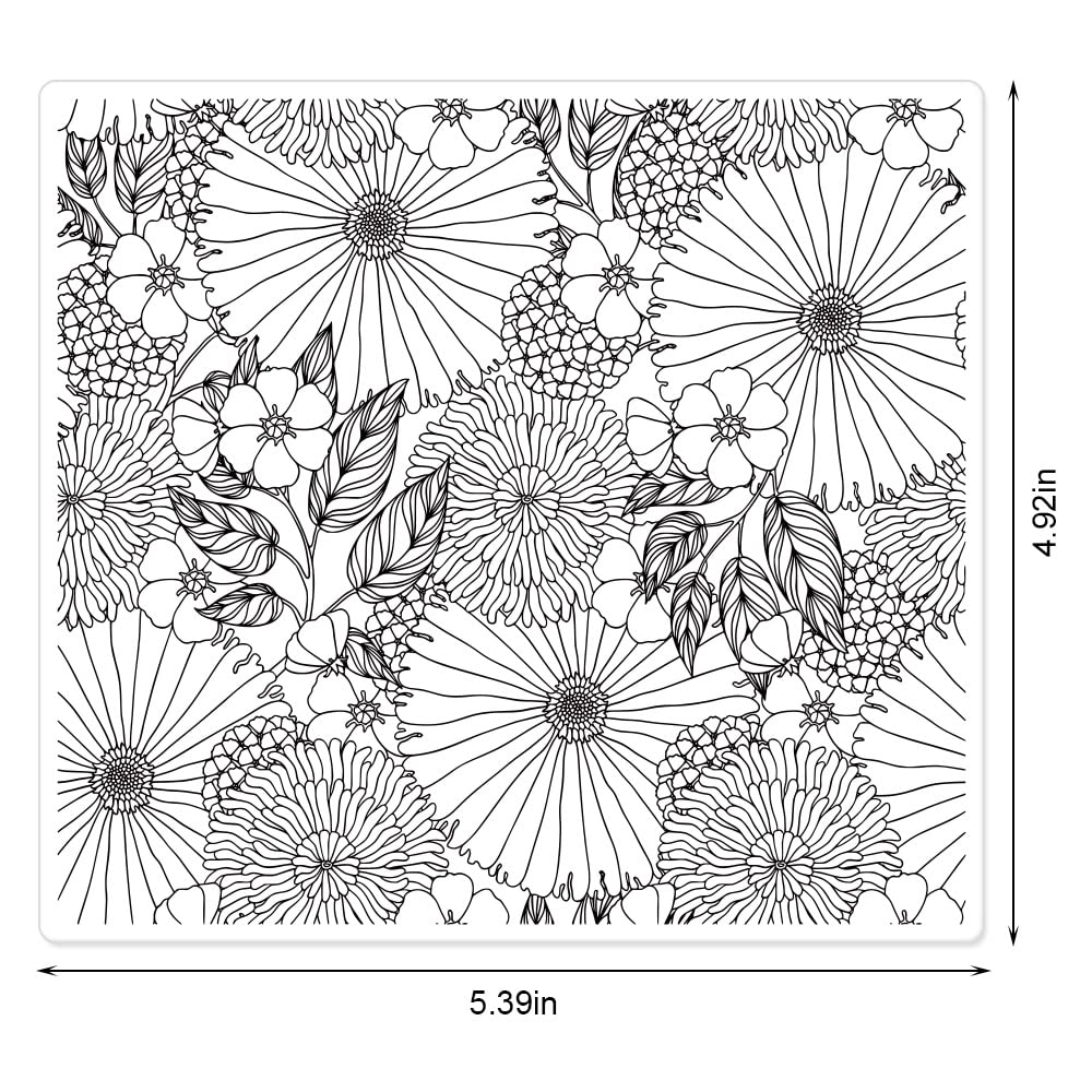 Leaves Flowers Background Clear Stamps for Card Making 