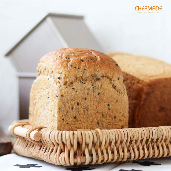 Mini Pullman Loaf Pan with Lid, 0.55Lb Dough Capacity Non-Stick Rectangle Flat Toast Box for Oven Baking 3.9 x 3.9x 3.9(Champagne Gold)