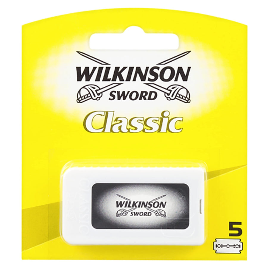 Sword Classic Double Edge Razor Blades, 5 Per Pack (1-Pack)