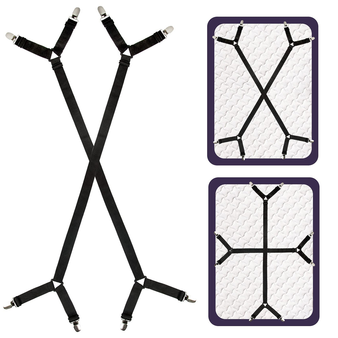 Attmu Bed Sheet Straps, 2 Pack Fitted Bed Sheet Fastene