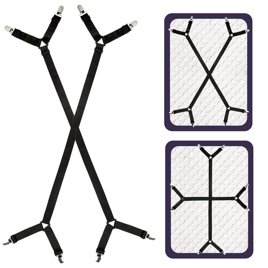 Attmu Bed Sheet Straps, 2 Pack Fitted Bed Sheet Fastene