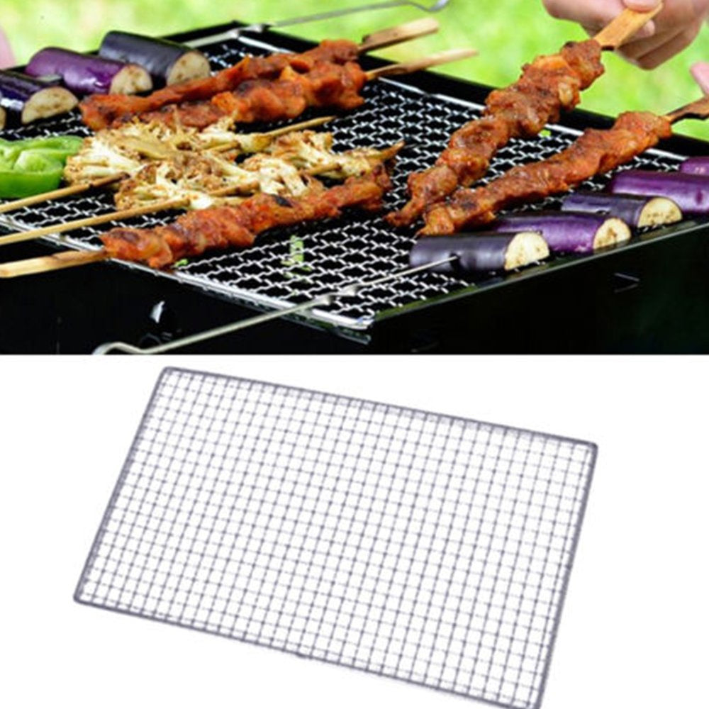 QKDS BBQ Grill, Stainless Steel Mesh BBQ Grill Grate Grid Wire Rack Cooking Replacement Net, Works on Smoker,Pellet,Gas,Charcoal Grill, for Camping Barbecue Outdoor Picnic Tool, 30 * 45cm