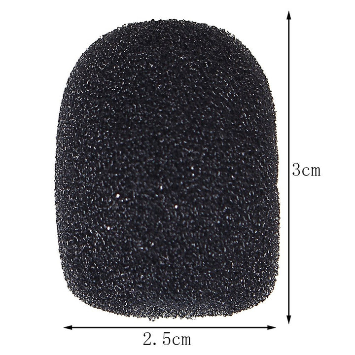 15 Pack Foam Microphone Windscreen, Lapel Headset Microphone Sponge Mini Foam Cover Shield Protection for Variety of Headset Microphone(Black)