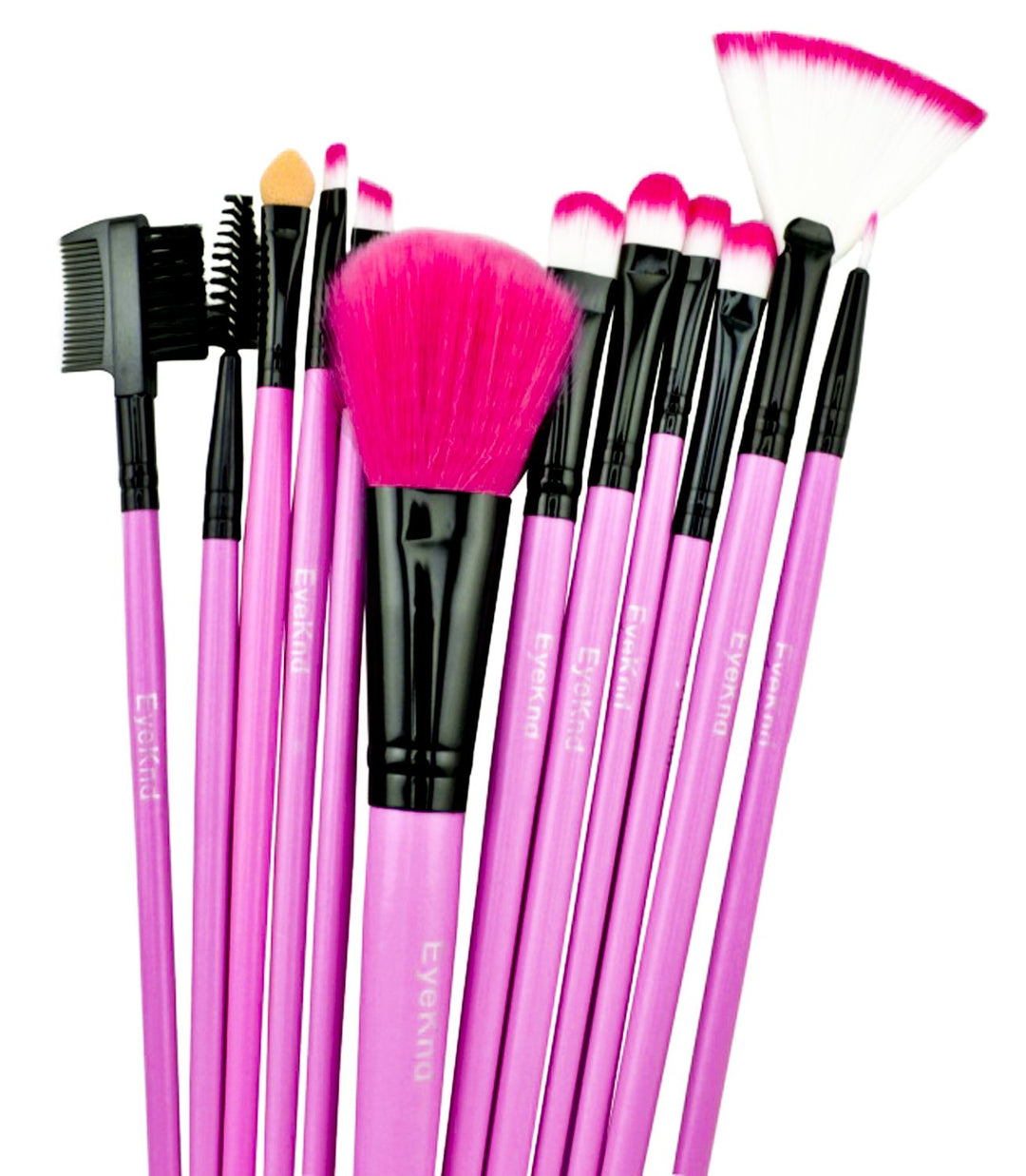 12-piece Makeup Brush Set- Soft Bristles Design, Best Cosmetic Brushes,elegant Matching Colour Travel Case/pouch,professional Pink Designer Kit with Bag. Guaranteed None Shred Bristles.