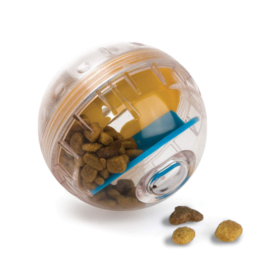 IQ Treat Ball Interactive Dog Ball - 3 Puzzle Treat Dispenser, Durable, Slow Feeder, for All Dog Breeds, Toys to Keep The Busy and Enrichment
